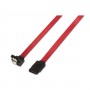 Aisens Cable SATA III Datos 6G Datos Acodado con Anclajes - 0.5m para Disco Duro SATA I - II - III SSD - Color Rojo