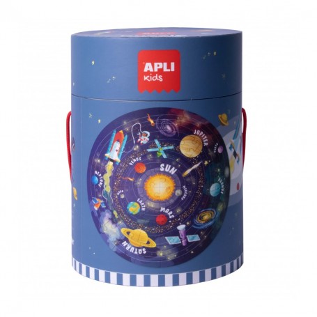 Apli Puzzle Circular del Sistema Solar - Tamaño Ø50 cm - 48 Piezas - 2mm de Grosos