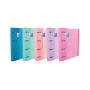 Oxford Europeanbinder Touch Carpeta de 4 Anillas Formato A4+ con Recambio Cuadriculado 5x5mm y 4 Taladros - Tapa Tacto Suave - C