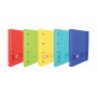 Oxford Europeanbinder Live & Go Carpeta de 4 Anillas Formato A4+ con Recambio Cuadriculado 5x5mm y 4 Taladros - Tapa de Plastico