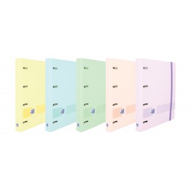 Oxford Europeanbinder Live & Go Carpeta de 4 Anillas Formato A4+ con Recambio Cuadriculado 5x5mm y 4 Taladros - Tapa de Plastico