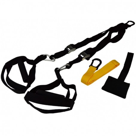 Jocca Suspension TRX Entrenamiento - Sistema de Anclaje a Puerta - Longitud Regulable - Peso Max. 120kg