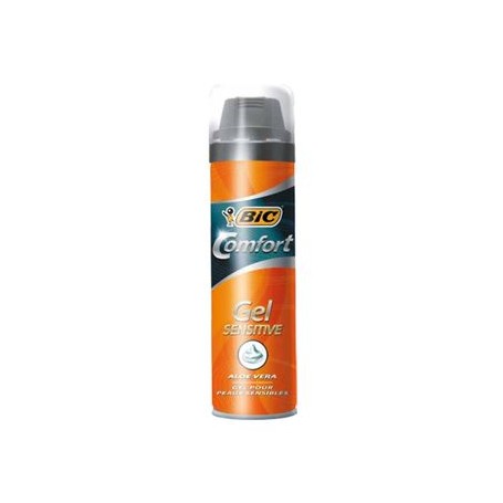 Bic Gel Sensitive Comfort Gel de Afeitar - Facil de Aplicar - Contiene Aloe Vera - Capacidad 200ml