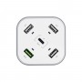 Aisens Cargador de Sobremesa 48W 5 Puertos 3xUSB-A 1xUSB-C 1xUSB QC3.0 - Color Blanco