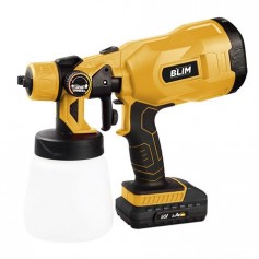 Blim Pistola para Pintar a Bateria 120W 20V 2Ah - Deposito 800ml - Boquilla de 1,8mm Max. - Maxima Viscosidad 60 din/sec - Manej