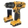 Blim Taladro Percutor a Bateria 16V 2Ah - 30Nm Par Maximo - 2 Velocidades 0-400/0-1500rpm - Incluye 2 Baterias y Maletin de Tran