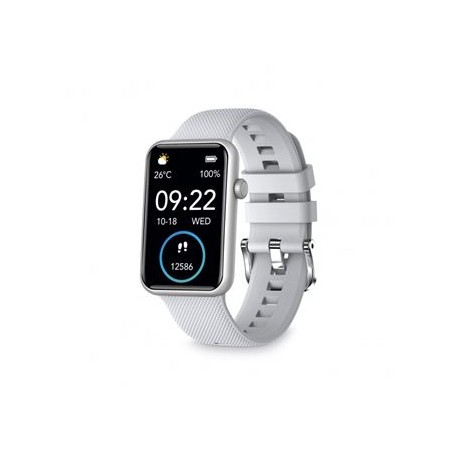 Ksix Tube Reloj Smartwatch Pantalla 1.57" - Bluetooth 5.0 BLE - Autonomia hasta 7 dias - Resistencia al Agua IP67 - Color Gris