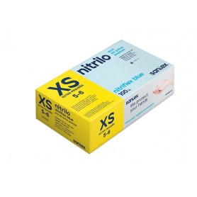 Santex Nitriflex Blue Pack de 100 Guantes de Nitrilo para Examen Talla XS - 3.5 gramos - Sin Polvo - Libre de Latex - No Esteril