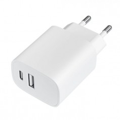 Leotec Cargador Universal Carga Rapida 1xUSB-C PD + 1x USB-A 20W