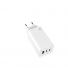 Leotec Cargador Universal Carga Rapida GaN 2 USB-C PD + 1 USB-A 65W