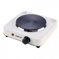Muvip Cocina Electrica de 1 Placa 1000W - 5 Niveles de Potencia - Termostato con Sistema de Seguridad