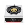 Muvip Cocina de Gas Inox 1 Fuego - Encendido Piezoelectrico - Quemador Desmontable