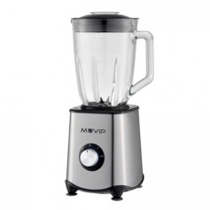 Muvip Batidora de Vaso 1300W 1.5L - 2 Velocidades - Cuerpo y Chuchillas de Acero Inoxidable - Funcion Pica Hielo - Bloqueo de Se