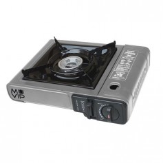 Muvip Cocina de Gas Portatil 1 Fuego - Encendido Automatico - Quemador de Aluminio - Valvula Doble Sellado - Maleta de Transport