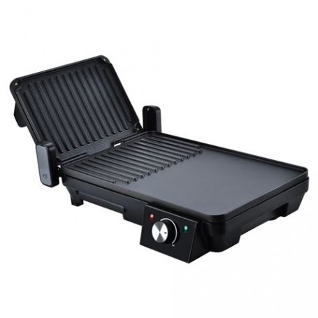 Muvip Sandwichera + Plancha Asar 2000W - Apertura hasta 180º - Placas Grill + Lisa - Selector de Temperatura - Placa Superior B