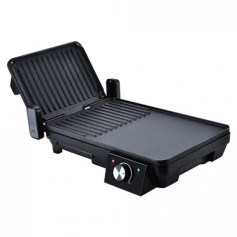 Muvip Sandwichera + Plancha Asar 2000W - Apertura hasta 180º - Placas Grill + Lisa - Selector de Temperatura - Placa Superior B