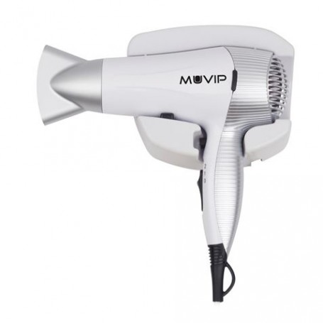 Muvip Secador de Pelo 2200W - Motor DC - Base para Colgar en Pared - 2 Velocidades y 3 Temperaturas - Boton Aire Frio - Cable 1.