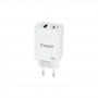 Tooq Cargador de Pared GaN USB-C/PD + USB-A/QC 45W - Color Blanco