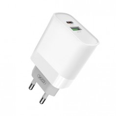 XO L64 Cargador de Corriente 18W Carga Rapida 3.0 1x USB-A, 1x USB-C