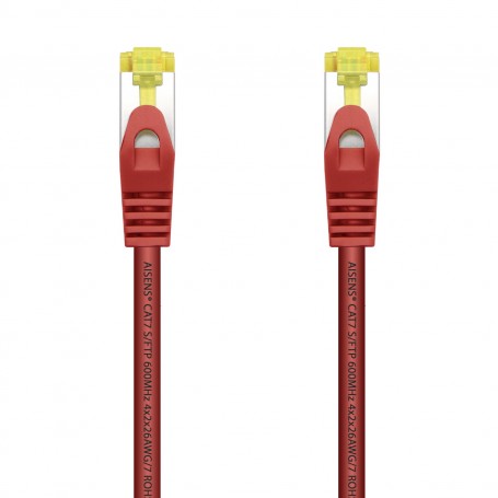 Aisens Cable de Red Latiguillo RJ45 LSZH Cat.7 600 MHz S/FTP PIMF AWG26 - 2.0M - Color Rojo