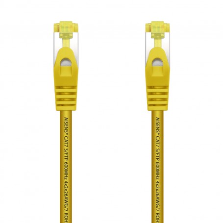 Aisens Cable de Red Latiguillo RJ45 LSZH Cat.7 600 MHz S/FTP PIMF AWG26 - 1.0M - Color Amarillo