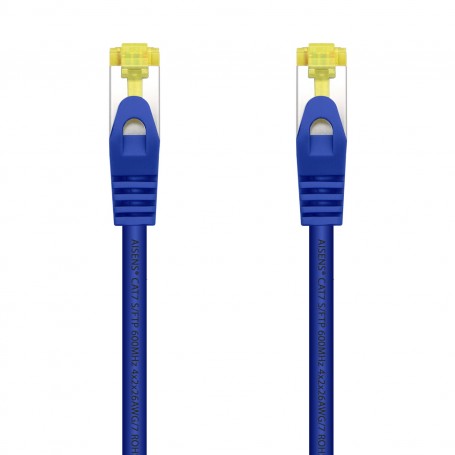 Aisens Cable de Red Latiguillo RJ45 LSZH Cat.7 600 MHz S/FTP PIMF AWG26 - 25cm - Color Azul