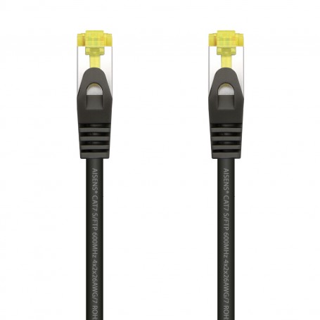 Aisens Cable de Red Latiguillo RJ45 LSZH Cat.7 600 MHz S/FTP PIMF AWG26 - 2.0M - Color Negro