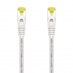 Aisens Cable de Red Latiguillo RJ45 LSZH Cat.7 600 MHz S/FTP PIMF AWG26 - 0.5M - Color Blanco