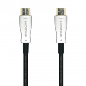 Aisens Cable HDMI V2.0 AOC (Active Optical Cable) Premium Alta Velocidad/ HEC 4K@60HZ 18GBPS - A/M-A/M - 50m - Color Negro