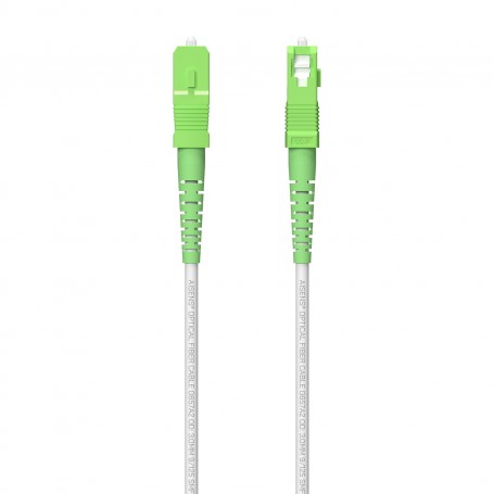 Aisens Cable Fibra Optica Latiguillo G657A2 3.0 9/125 SMF Simplex CPR Dca LSZH - SC/APC-SC/APC - 300m - Color Blanco