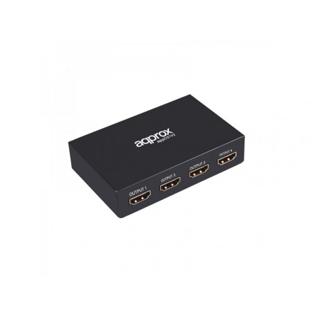 Approx Multiplicador de señal HDMI x4 - HDMI 1.4 - Resolución 4K, 3D, HDCP 1.0/1.1/1.2.