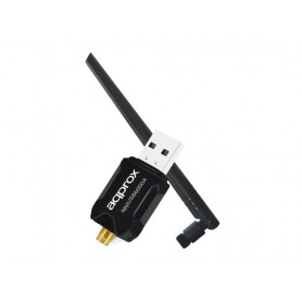 Approx Adaptador USB WiFi 600 Mbps - Antena Extraible - 5dBi