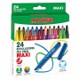 Alpino Pack de 24 Maxi Rotuladores Gruesos - Punta de 6mm - Superlavables, Resistentes y Duraderos - Colores Brillantes - Colore