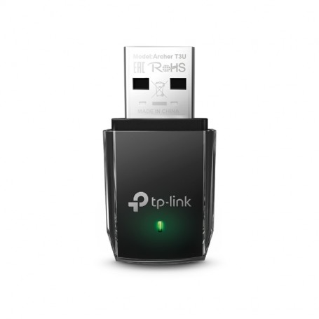 TP-LINK Archer T3U Mini Adaptador USB mini Inalambrico MU-MIMO AC1300 - Color Negro - Alta Velocidad