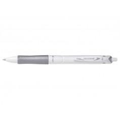 Pilot Boligrafo de Bola Retractil Acroball PureWhite - Recargable - Fabricado con Plastico Reciclado - Punta Redonda 1mm - Trazo