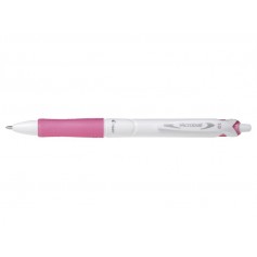 Pilot Boligrafo de Bola Retractil Acroball PureWhite - Recargable - Fabricado con Plastico Reciclado - Punta Redonda 1mm - Trazo