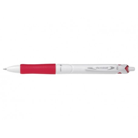 Pilot Boligrafo de Bola Retractil Acroball PureWhite - Recargable - Fabricado con Plastico Reciclado - Punta Redonda 1mm - Trazo