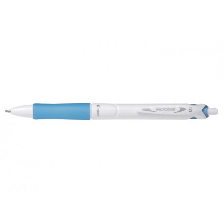 Pilot Boligrafo de Bola Retractil Acroball PureWhite - Recargable - Fabricado con Plastico Reciclado - Punta Redonda 1mm - Trazo