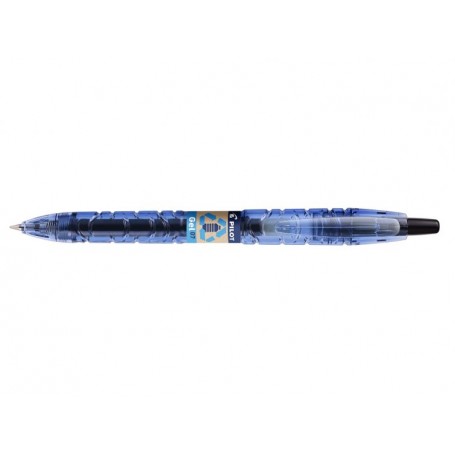 Pilot Boligrafo de Bola Retractil B2P Gel BeGreen - Tinta de Gel - Punta 0.7mm - Trazo 0.32mm - 89,8% de Plastico Reciclado - Re