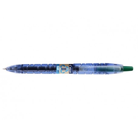 Pilot Boligrafo de Bola Retractil B2P Gel BeGreen - Tinta de Gel - Punta 0.7mm - Trazo 0.32mm - 89,8% de Plastico Reciclado - Re