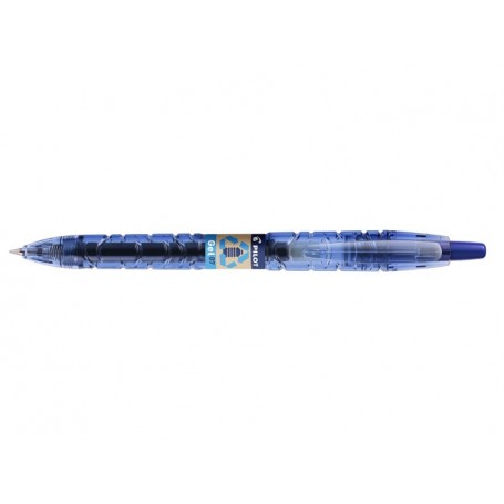 Pilot Boligrafo de Bola Retractil B2P Gel BeGreen - Tinta de Gel - Punta 0.7mm - Trazo 0.32mm - 89,8% de Plastico Reciclado - Re