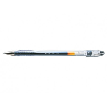 Pilot Boligrafo de Gel G1 - Recargable - Punta de Bola 0.5mm - Trazo 0.3mm - Cuerpo Transparente - Color Negro