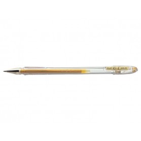 Pilot Boligrafo de Gel G1 - Recargable - Punta de Bola 0.7mm - Trazo 0.32mm - Cuerpo Transparente - Color Oro