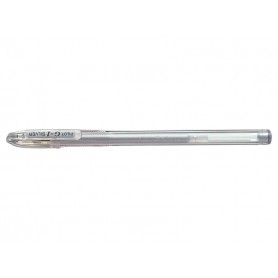 Pilot Boligrafo de Gel G1 - Recargable - Punta de Bola 0.7mm - Trazo 0.32mm - Cuerpo Transparente - Color Plata