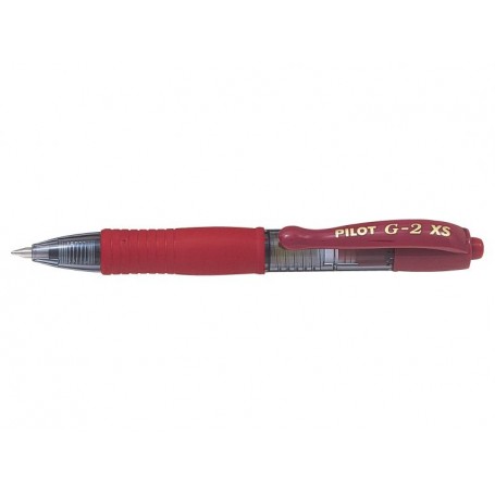 Pilot Boligrafo de Gel G2 Pixie XS Retractil - Punta de Bola Redonda 0.7mm - Trazo 0.32mm - Grip Ergonomico - Color Rojo Oscuro