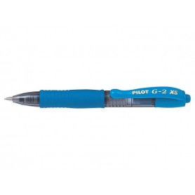 Pilot Boligrafo de Gel G2 Pixie XS Retractil - Punta de Bola Redonda 0.7mm - Trazo 0.32mm - Grip Ergonomico - Color Azul Claro