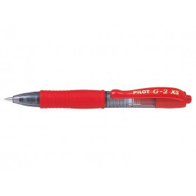 Pilot Boligrafo de Gel G2 Pixie XS Retractil - Punta de Bola Redonda 0.7mm - Trazo 0.32mm - Grip Ergonomico - Color Rojo