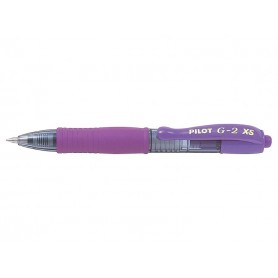 Pilot Boligrafo de Gel G2 Pixie XS Retractil - Punta de Bola Redonda 0.7mm - Trazo 0.32mm - Grip Ergonomico - Color Violeta