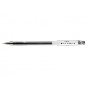 Pilot Boligrafo de Gel G-Tec C4 - Extra Fino - Recargable - Punta de Bola 0.4mm - Trazo 0.2mm - Color Negro