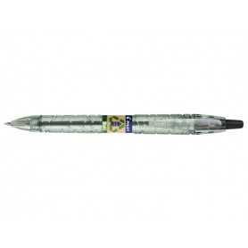 Pilot Boligrafo de Bola Retractil B2P Ecoball BeGreen - Punta Redonda 1mm - Trazo 0.27mm - 86,64% de Plastico Reciclado - Recarg